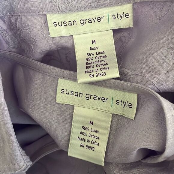 Pastel Purple Linen Blend 2 Piece Tank and Tunic Set M - Picture 10 of 11